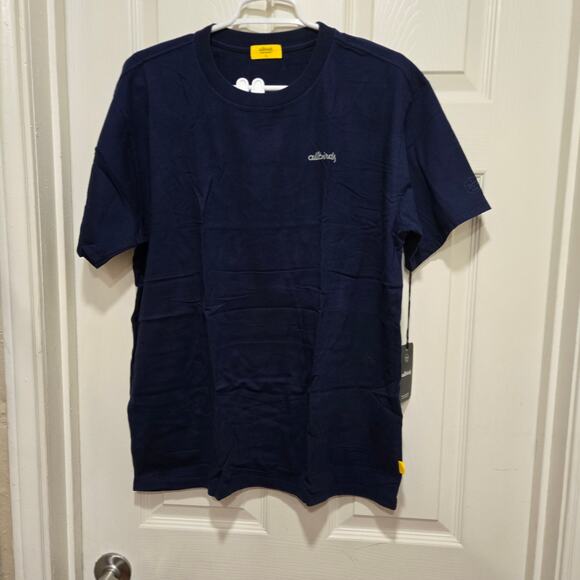 Allbirds shirt mens size large deep navy blue all good organic cotton logo tee - Picture 6 of 7
